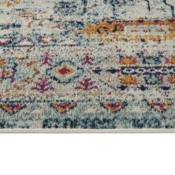 Kaleen Rugs Kaleen Rugs Zuma Beach Oriental 2'2" X 7'6" Grey, Turquoise, Navy, Pink And Orange Indoor/Outdoor Runner -Carpet And Flooring Stores 5209194 4