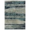 Kaleen Rugs Kaleen Rugs Zuma Beach Abstract 2'2" X 7'6" Blue, Turquoise, Light Blue And Navy Indoor/Outdoor Runner