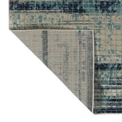 Kaleen Rugs Kaleen Rugs Zuma Beach Abstract 2'2" X 7'6" Blue, Turquoise, Light Blue And Navy Indoor/Outdoor Runner -Carpet And Flooring Stores 5209251 3