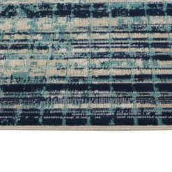 Kaleen Rugs Kaleen Rugs Zuma Beach Abstract 2'2" X 7'6" Blue, Turquoise, Light Blue And Navy Indoor/Outdoor Runner -Carpet And Flooring Stores 5209251 4