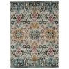 Kaleen Rugs Kaleen Rugs Zuma Beach 2'2" X 7'6" Grey, Turquoise, Navy, Pink And Orange Indoor/Outdoor Runner