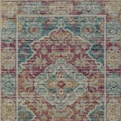 Kaleen Rugs Kaleen Rugs Zuma Beach 2' X 3' Grey, Turquoise, Navy, Pink And Orange Indoor/Outdoor Area Rug -Carpet And Flooring Stores 5209640 5