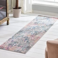 Kaleen Rugs Dasha DSH02-17 2' X 7'6" Blue Runner -Carpet And Flooring Stores 5254539 2