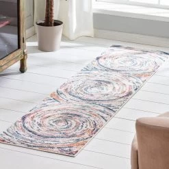 Kaleen Rugs Dasha Swirl 2' X 7'6" Multicolor Runner -Carpet And Flooring Stores 5254596 2