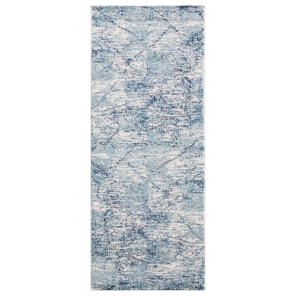 Kaleen Rugs Dasha DSH08-17 2' x 7'6" Blue Runner Kaleen Rugs Dasha DSH08-17 2' X 7'6" Blue Runner -Carpet And Flooring Stores 5254893 1