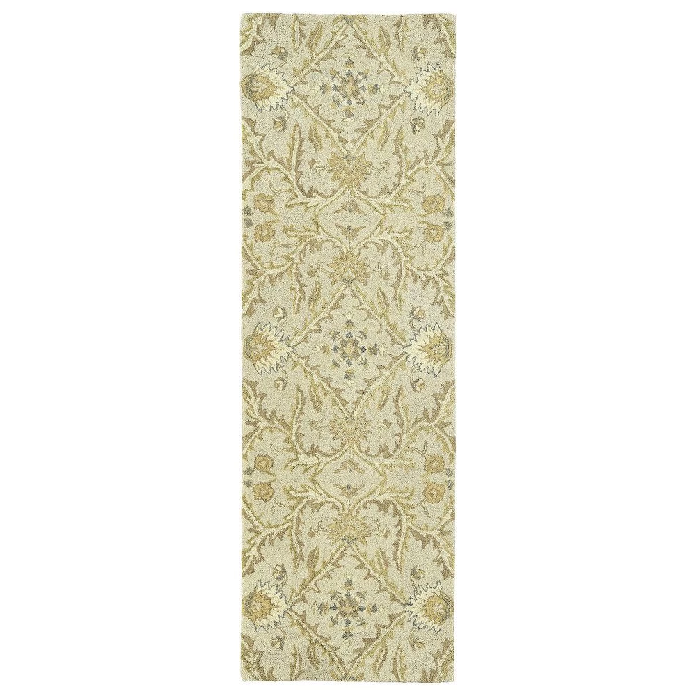 Kaleen Rugs Amaranta 2'6" x 8' Ivory, Charcoal and Gold Runner Kaleen Rugs Amaranta 2'6" X 8' Ivory, Charcoal And Gold Runner -Carpet And Flooring Stores 5255759 1