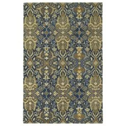 Kaleen Rugs Amaranta 2' X 3' Navy, Steel, Yellow And Light Brown Area Rug
