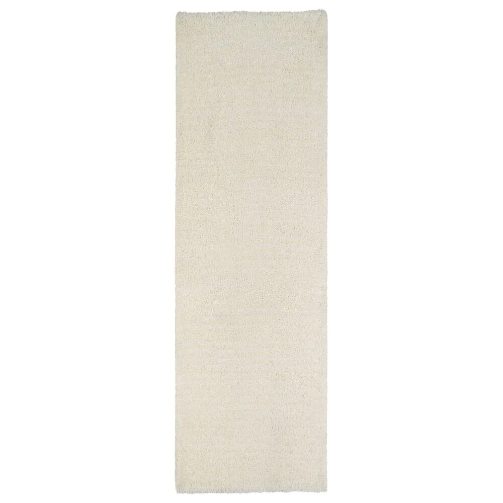 Kaleen Rugs Cotton Bloom Shag 2'3" x 8' White Runner Kaleen Rugs Cotton Bloom Shag 2'3" X 8' White Runner -Carpet And Flooring Stores 5257441 1