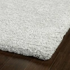 Kaleen Rugs Cotton Bloom Shag 2'3" X 8' Silver Runner -Carpet And Flooring Stores 5257508 2