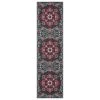 Kaleen Rugs Anther 2'2" X 7'10" Teal, Pink, Red, Navy And Ivory Indoor/Outdoor Runner