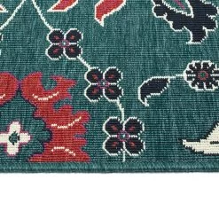 Kaleen Rugs Anther 2'2" X 7'10" Teal, Pink, Red, Navy And Ivory Indoor/Outdoor Runner -Carpet And Flooring Stores 5488467 4
