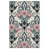 Kaleen Rugs Anther 1'11" X 3'7" Ivory, Teal, Pink, Red And Navy Indoor/Outdoor Area Rug