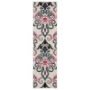 Kaleen Rugs Anther 2'2" X 7'10" Ivory, Teal, Pink, Red And Navy Indoor/Outdoor Runner