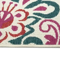 Kaleen Rugs Anther 2'2" X 7'10" Ivory, Teal, Pink, Red And Navy Indoor/Outdoor Runner -Carpet And Flooring Stores 5488533 4