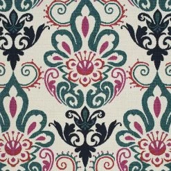 Kaleen Rugs Anther 2'2" X 7'10" Ivory, Teal, Pink, Red And Navy Indoor/Outdoor Runner -Carpet And Flooring Stores 5488533 5