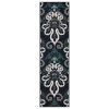 Kaleen Rugs Anther 2'2" X 7'10" Navy, Teal And Ivory Indoor/Outdoor Runner