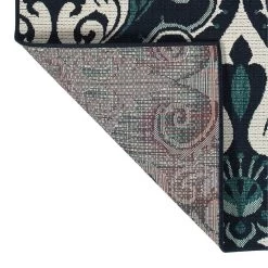 Kaleen Rugs Anther 2'2" X 7'10" Navy, Teal And Ivory Indoor/Outdoor Runner 2 Kaleen Rugs Anther 2'2" X 7'10" Navy, Teal And Ivory Indoor/Outdoor Runner -Carpet And Flooring Stores 5488608 3