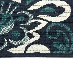 Kaleen Rugs Anther 2'2" X 7'10" Navy, Teal And Ivory Indoor/Outdoor Runner 3 Kaleen Rugs Anther 2'2" X 7'10" Navy, Teal And Ivory Indoor/Outdoor Runner -Carpet And Flooring Stores 5488608 4
