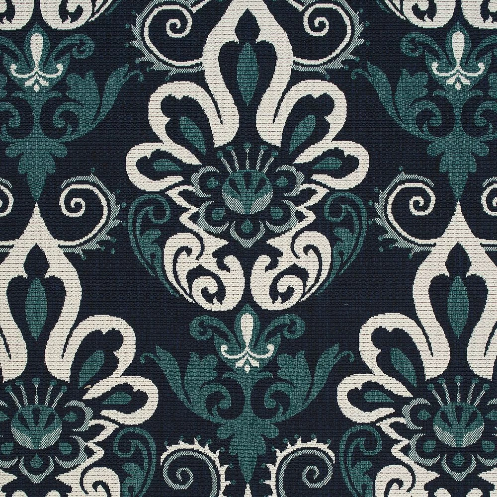 Kaleen Rugs Anther 2'2" x 7'10" Navy, Teal and Ivory Indoor/Outdoor Runner Kaleen Rugs Anther 2'2" X 7'10" Navy, Teal And Ivory Indoor/Outdoor Runner -Carpet And Flooring Stores 5488608 5