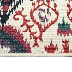 Kaleen Rugs Anther 2'2" X 7'10" Ivory, Red, Purple, Navy And Teal Indoor/Outdoor Runner 3 Kaleen Rugs Anther 2'2" X 7'10" Ivory, Red, Purple, Navy And Teal Indoor/Outdoor Runner -Carpet And Flooring Stores 5488673 4