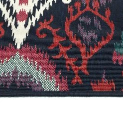 Kaleen Rugs Anther 2'2" X 7'10" Red, Navy, Teal, Purple And Ivory Indoor/Outdoor Runner -Carpet And Flooring Stores 5488749 4