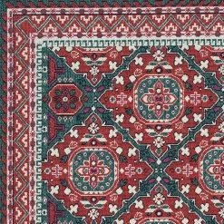 Kaleen Rugs Anther 1'11" X 3'7" Red, Teal, Pink, Ivory And Navy Area Rug -Carpet And Flooring Stores 5492329 5