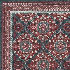 Kaleen Rugs Anther 2'2" X 7'10" Red, Teal, Pink, Ivory And Navy Runner -Carpet And Flooring Stores 5492337 5