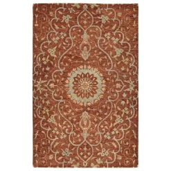 Kaleen Rugs Chancellor 4' X 6' Brick, Slate, Nutmeg And Sage Area Rug