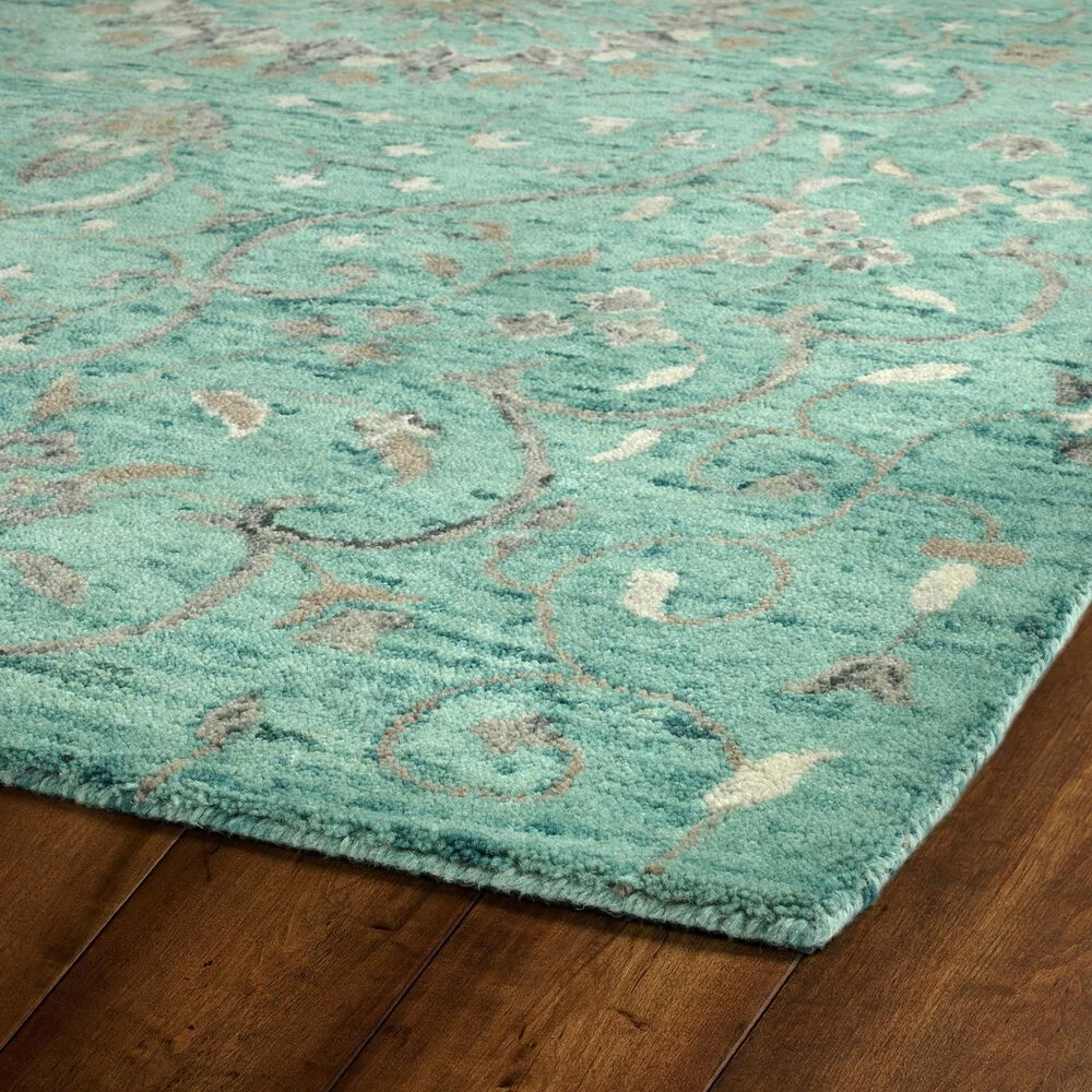 Kaleen Rugs Chancellor 5' x 7'9" Turquoise, Cadet Blue, Grey, Linen and Charcoal Area Rug Kaleen Rugs Chancellor 5' X 7'9" Turquoise, Cadet Blue, Grey, Linen And Charcoal Area Rug -Carpet And Flooring Stores 5492485 3