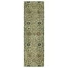 Kaleen Rugs Chancellor 2'6" X 8' Sage, Mustard, Light Brown, Denim And Linen Runner