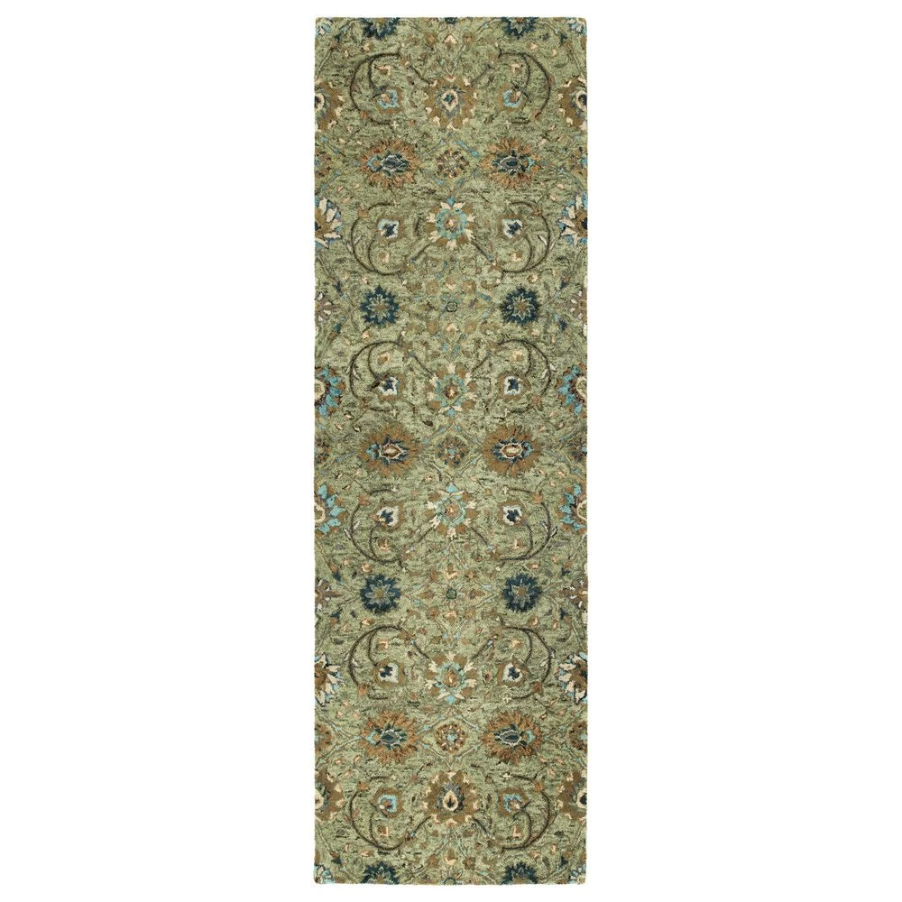 Kaleen Rugs Chancellor 2'6" x 8' Sage, Mustard, Light Brown, Denim and Linen Runner Kaleen Rugs Chancellor 2'6" X 8' Sage, Mustard, Light Brown, Denim And Linen Runner -Carpet And Flooring Stores 5492600 1