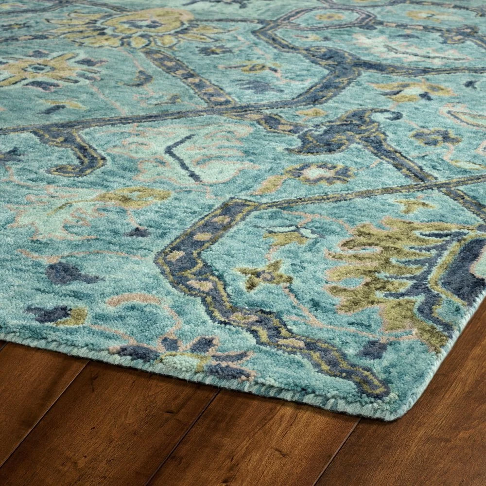 Kaleen Rugs Chancellor 2'6" x 8' Blue, Turquoise, Denim, Sage and Taupe Runner Kaleen Rugs Chancellor 2'6" X 8' Blue, Turquoise, Denim, Sage And Taupe Runner -Carpet And Flooring Stores 5492741 2