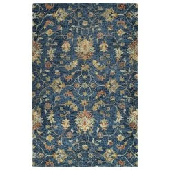 Kaleen Rugs Chancellor 9' X 12' Denim, Brick, Mustard, Sage And Forest Area Rug