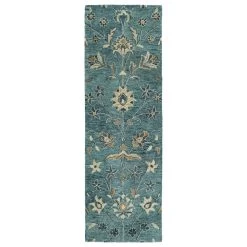 Kaleen Rugs Chancellor 2'6" X 8' Blue, Navy, Gold, Cream And Brown Runner