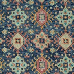Kaleen Rugs Chancellor 2'6" X 8' Navy, Light Blue, Orange, Gold And Wine Runner -Carpet And Flooring Stores 5493582 5