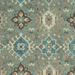 Kaleen Rugs Chancellor 2'6" X 8' Grey, Sage, Teal, Brown, Light Pink And Wine Runner -Carpet And Flooring Stores 5493657 5