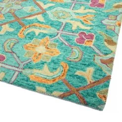 Kaleen Rugs Chancellor 4' X 6' Teal, Sand, Orange, Sage, Plum And Brown Area Rug -Carpet And Flooring Stores 5493806 3