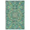 Kaleen Rugs Chancellor 9' X 12' Teal, Sand, Orange, Sage, Plum And Brown Area Rug
