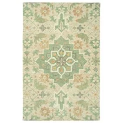 Kaleen Rugs Chancellor 4' X 6' Sand, Sage, Orange, Ivory And Grey Area Rug