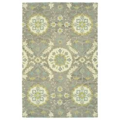 Kaleen Rugs Chancellor 8' X 10' Graphite, Ivory, Gold, Teal And Orange Area Rug