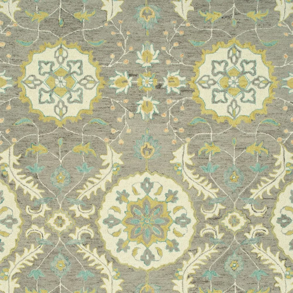 Kaleen Rugs Chancellor 9' x 12' Graphite, Ivory, Gold, Teal and Orange Area Rug Kaleen Rugs Chancellor 9' X 12' Graphite, Ivory, Gold, Teal And Orange Area Rug -Carpet And Flooring Stores 5494259 6