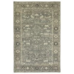 Kaleen Rugs Herrera 9' X 12' Spa, Ivory, Charcoal And Mushroom Area Rug