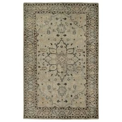 Kaleen Rugs Herrera 2' X 3' Pewter Green, Grey, Charcoal And Light Brown Area Rug