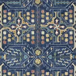 Kaleen Rugs Brooklyn 9'6" X 13' Navy, Turquoise, Camel, Green, Gold, Ivory And Salmon Area Rug -Carpet And Flooring Stores 5497856 4