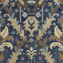 Kaleen Rugs Brooklyn 9'6" X 13' Navy, Denim, Bright Teal, Spa, Light Brown, Camel And Linen Area Rug -Carpet And Flooring Stores 5497906 3