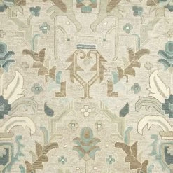 Kaleen Rugs Brooklyn 2' X 3' Oatmeal, Turquoise, Light Jade, Dark Jade, Taupe And Linen Area Rug -Carpet And Flooring Stores 5497914 3