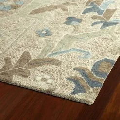 Kaleen Rugs Brooklyn 5' X 7'6" Oatmeal, Turquoise, Light Jade, Dark Jade, Taupe And Linen Area Rug -Carpet And Flooring Stores 5497922 3