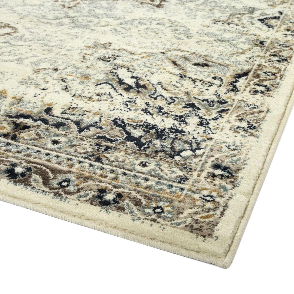 Kaleen Rugs Nashville Oriental 2' x 7'8" Ivory, Silver, Charcoal and Navy Runner Kaleen Rugs Nashville Oriental 2' X 7'8" Ivory, Silver, Charcoal And Navy Runner -Carpet And Flooring Stores 5497997 2