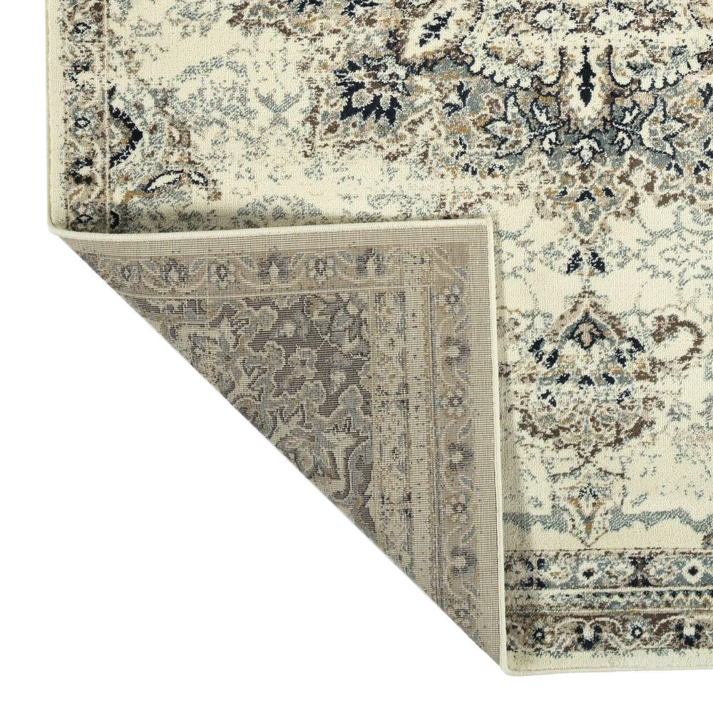 Kaleen Rugs Nashville Oriental 2' x 7'8" Ivory, Silver, Charcoal and Navy Runner Kaleen Rugs Nashville Oriental 2' X 7'8" Ivory, Silver, Charcoal And Navy Runner -Carpet And Flooring Stores 5497997 3