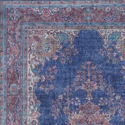 Kaleen Rugs Boho Patio BOH09 2'3" X 7'6" Blue Area Performance Rug -Carpet And Flooring Stores 5499894 5